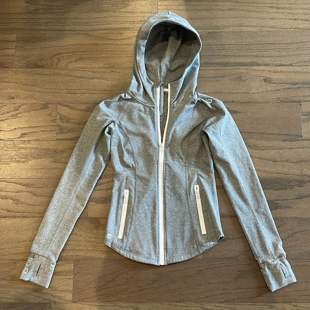 Senita Heathered Grey Sculpt Jacket - Size XS